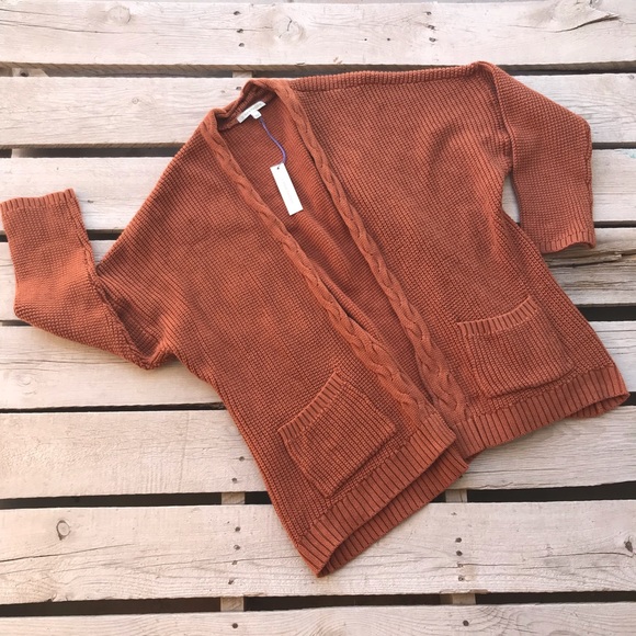 Stitch fix 41hawthorn orange cardigan 2x - Picture 2 of 6